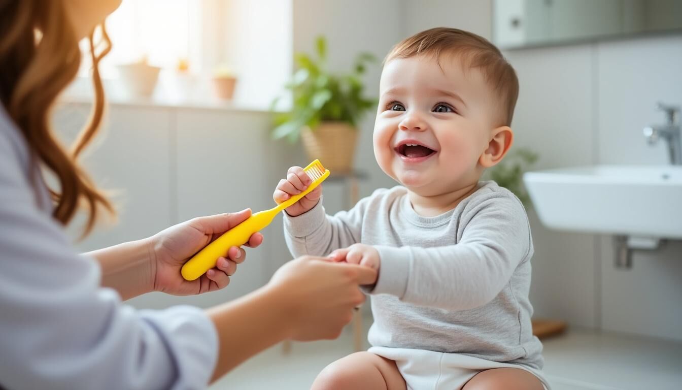 Découvrez notre sélection des 5 meilleures brosses à dents pour bébés, conçues pour un nettoyage doux et efficace. Protégez les petites dents de votre enfant avec des modèles adaptés à son âge, confortables et faciles à utiliser. Assurez une bonne hygiène dentaire dès le plus jeune âge !